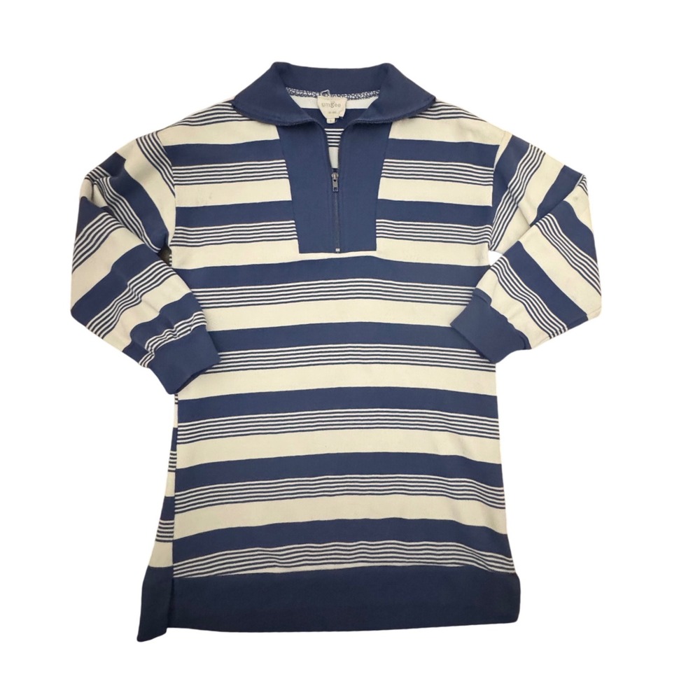 umgee Women's Striped Quarter Zip‎ Pullover dress size small